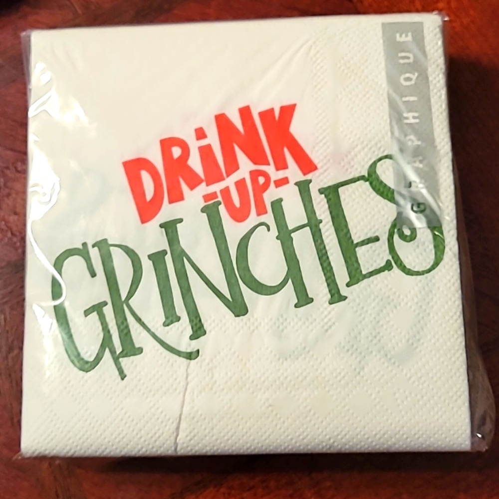 Holiday napkins DRINK UP GRINCHES